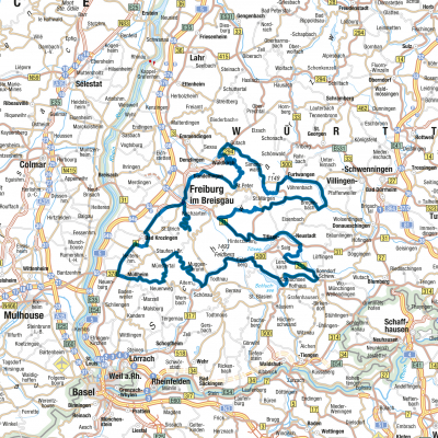 Tour5 Übersichtskarte Schwarzwald