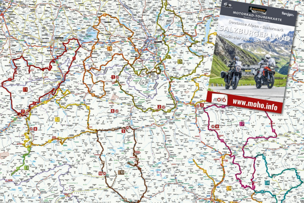Motorradtourenkarte SALZBURGER LAND © MOTORRADSTRASSEN - Ausgabe 3/2021