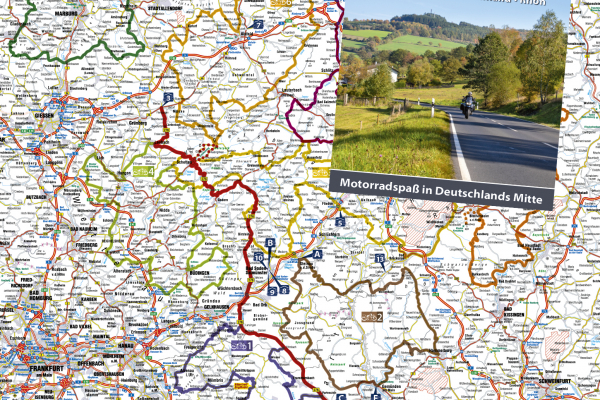 Motorrad-Tourenkarte-Spessart-Vogelsberg