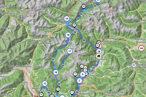 Motorradurlaub DOLOMITEN- TOUR 4© Kurviger.com