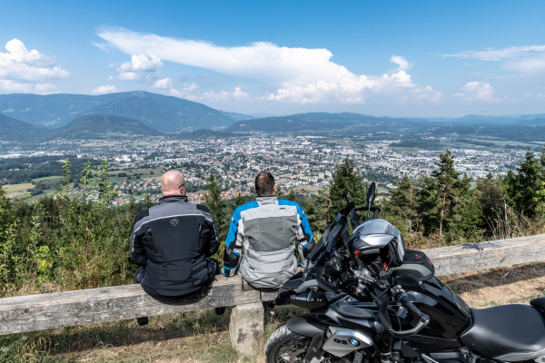 Blick auf Villach - Tourenkarte Post Oberdrauburg-Tour 5 © Peter Wahl